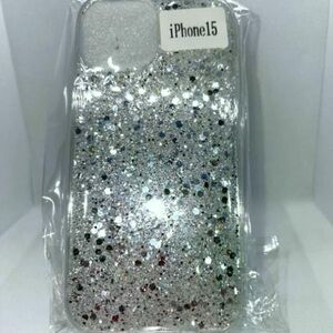 Sparkling Silver Glitter Phone Case for iPhone 15